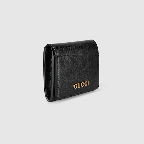 Card case with Gucci script