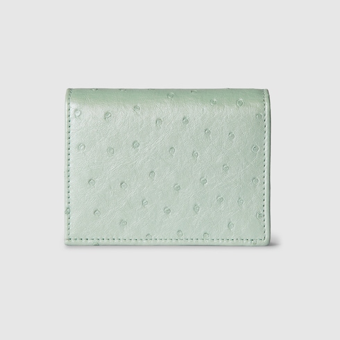 GG Marmont ostrich card case wallet