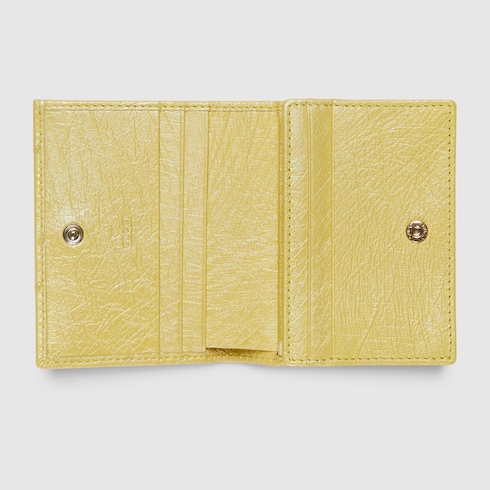 GG Marmont ostrich card case wallet