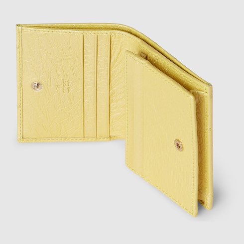 GG Marmont ostrich card case wallet