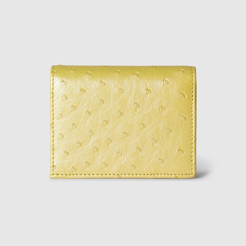 GG Marmont ostrich card case wallet