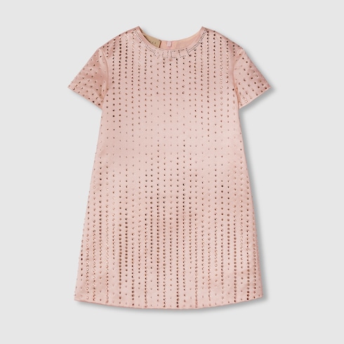 Gucci store Pink silk dress for girls