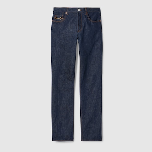 Denim trousers with Horsebit Detail 2