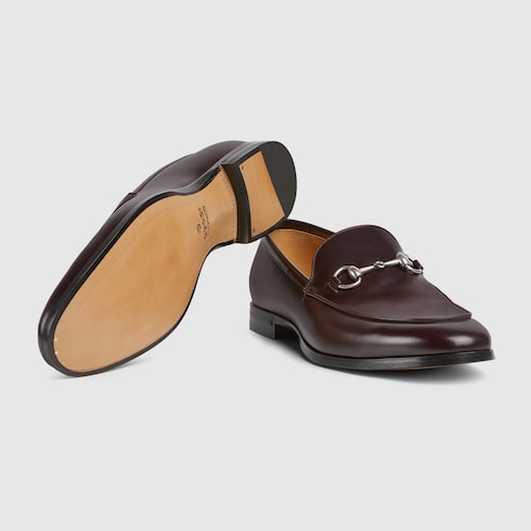 Mocassino uomo con Morsetto in pelle bordeaux scuro GUCCI CH