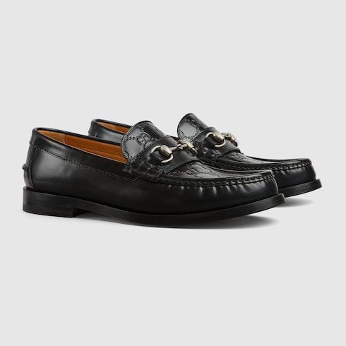 Black gucci loafers discount
