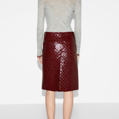 GG embossed mid-length skirt