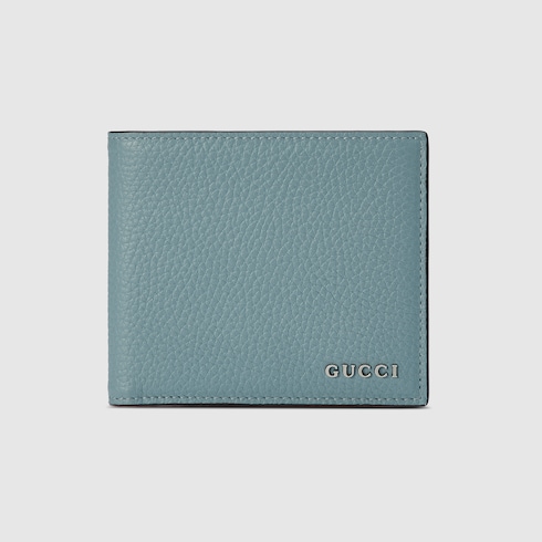 GUCCI 2つ折り財布パステルブルー　ロゴ カードケース ウォレット 771153_AADD8_4913_001_080_0000