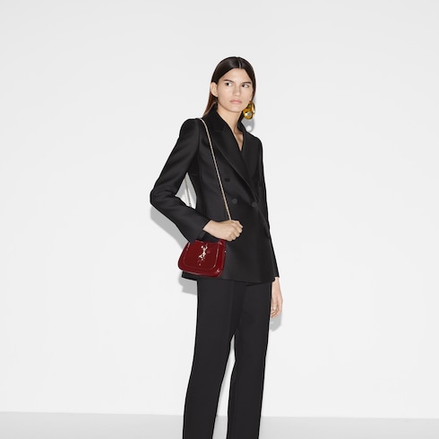 Zweireihiger Blazer aus Wolle und Seide