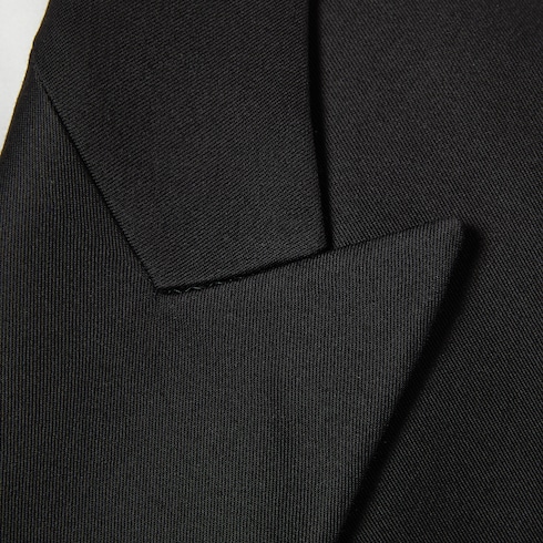 Zweireihiger Blazer aus Wolle und Seide