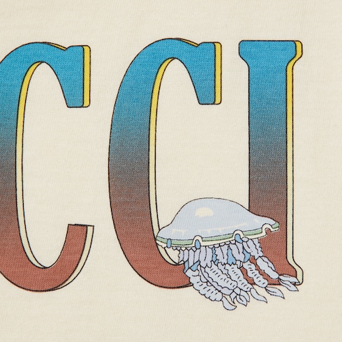 チルドレンズ〕プリント コットン Tシャツホワイト | GUCCI公式 