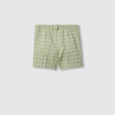 Baby Shorts aus Baumwolle mit Doppel G in hellgrun GUCCI BE