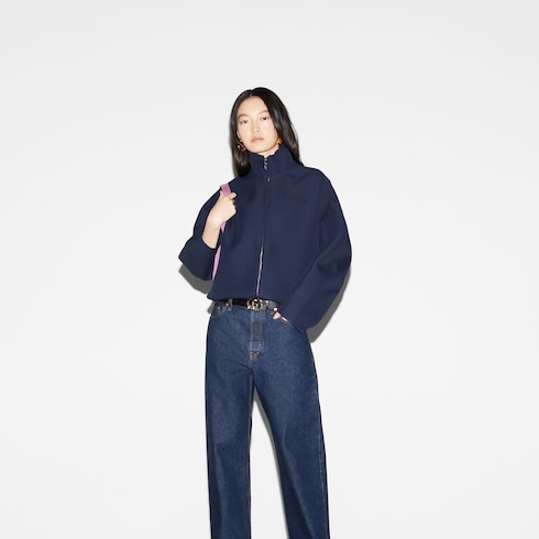 Denim pant with Gucci label
