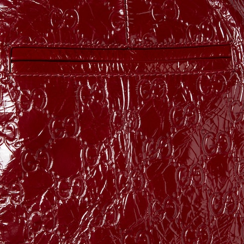 GG embossed shiny leather shorts