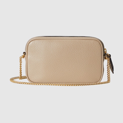 GGマーモント〕ミニ カメラバッグベージュ レザー | GUCCI公式
