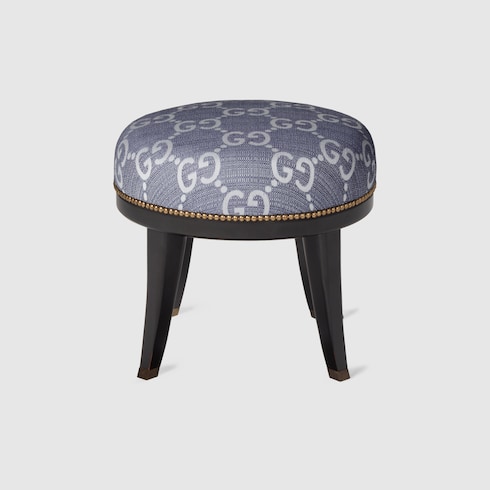 GG jacquard round stool