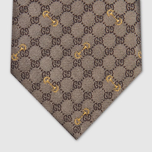 GG silk jacquard tie