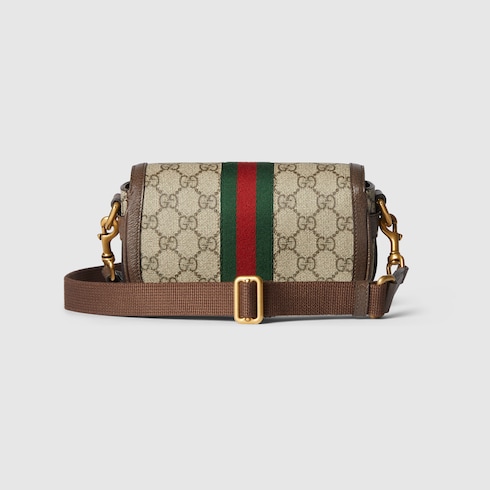 Ophidia super mini shoulder bag in beige and ebony Supreme | GUCCI® US