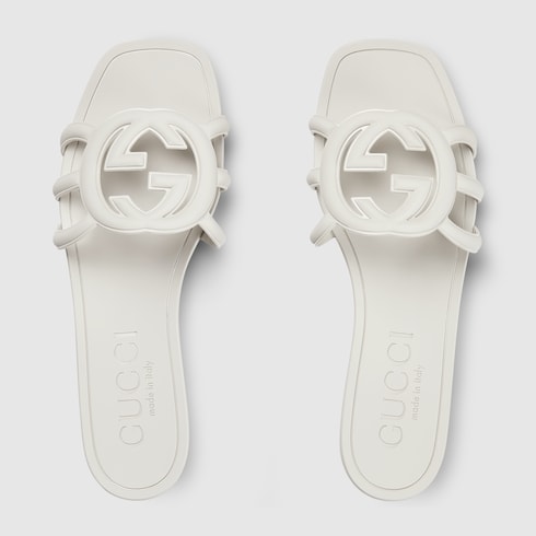 Sandalo slider donna con Incrocio GG