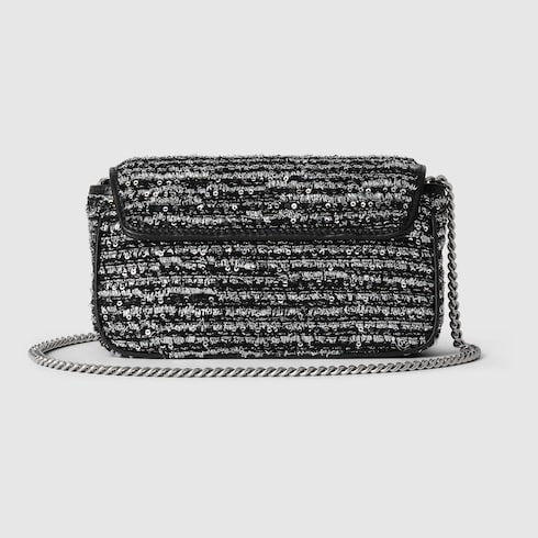 Mini borsa a spalla GG Marmont ricamata 