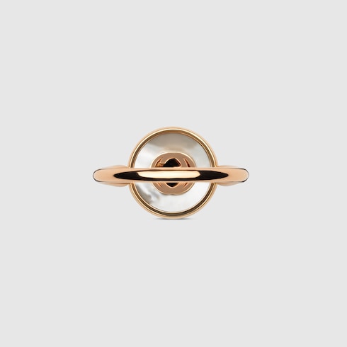 Anello Gucci Interlocking in oro 18 carati con diamanti