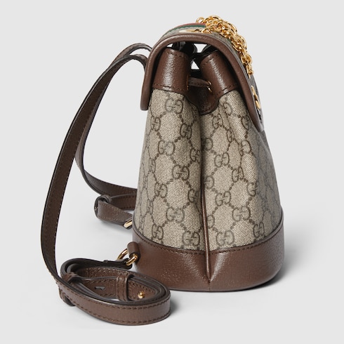 Mini sac a dos Ophidia en toile Supreme coloris beige et ebene GUCCI FR