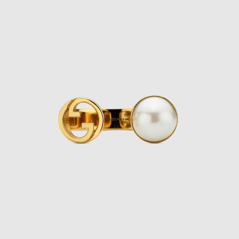 Anello Gucci Blondie con perla in resina