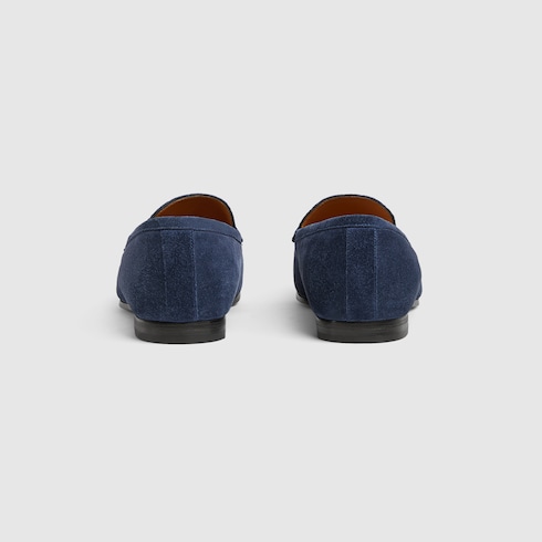 Herrenloafer mit Horsebit in dunkelblaues Wildleder | GUCCI® DE