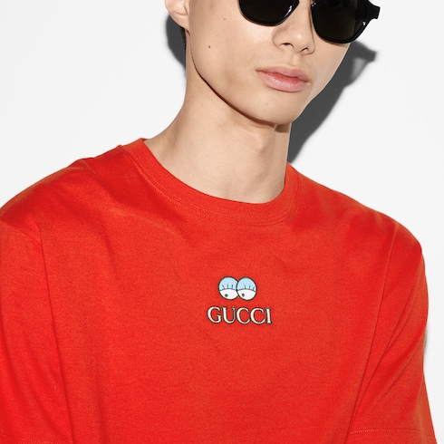 Red gucci best sale t shirt mens