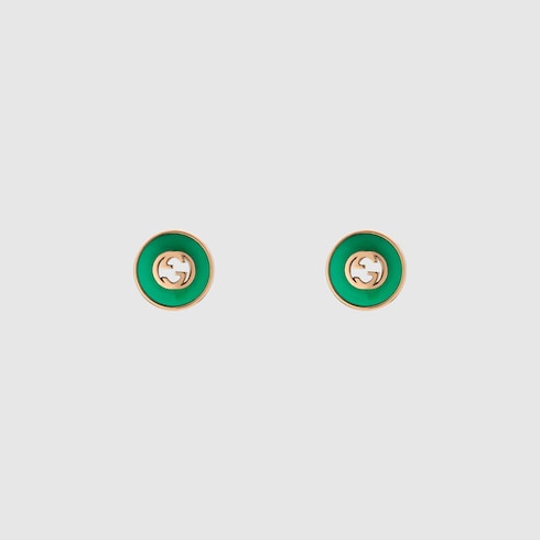 Gucci Interlocking 18k stud earrings Detail 2