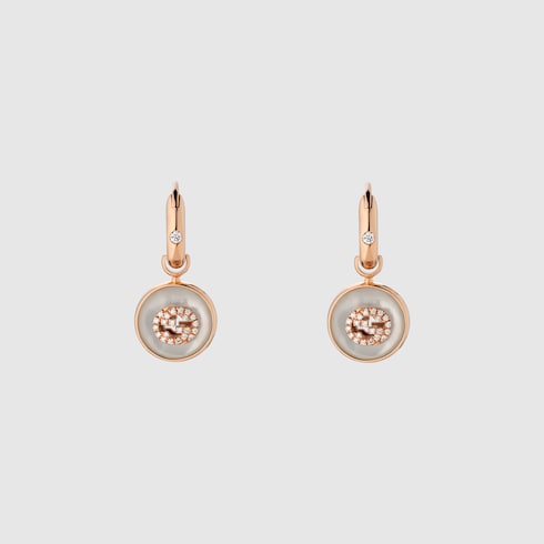 Gucci Interlocking 18k diamond earrings Detail 2