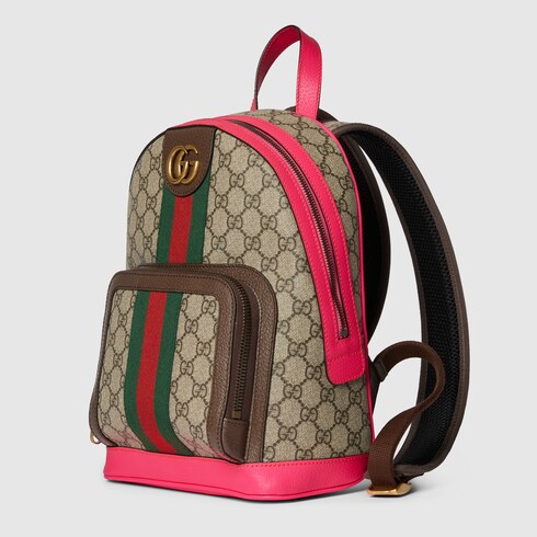 Kleiner Ophidia GG Rucksack in beige und ebenholzfarbener GG Supreme GUCCI BE