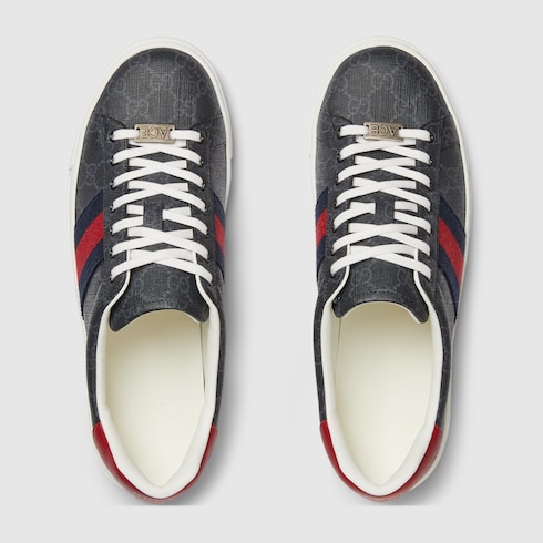 Tenis Gucci Ace con tribanda Web para hombre
