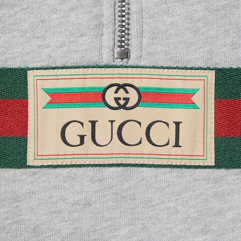 Children's cotton jacket with Gucci label Detail 3