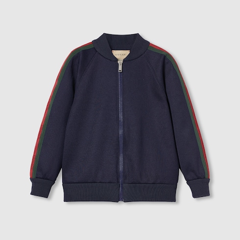 SA Children s technical jersey zip jacket in dark blue