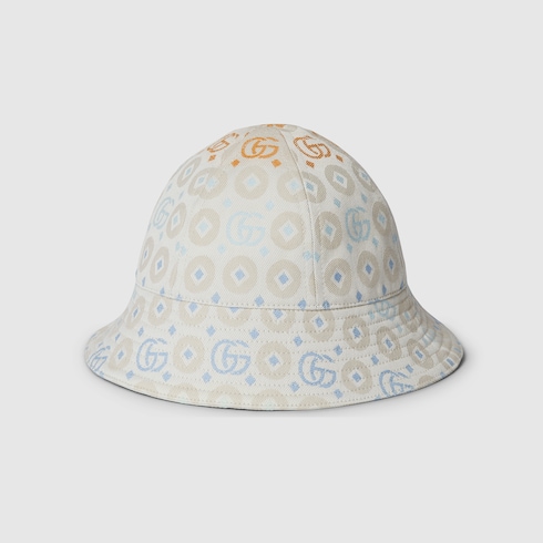 Children s Double G cotton bucket hat in ivory and multicolor GUCCI Canada