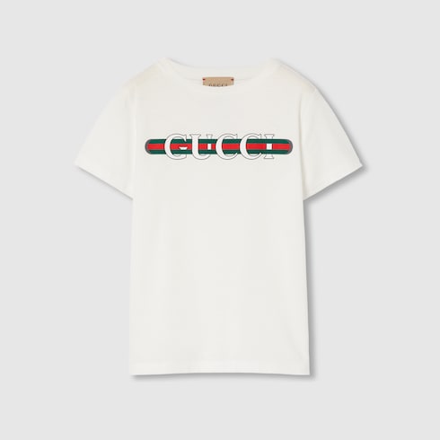 T-shirt bambino in cotone con stampa