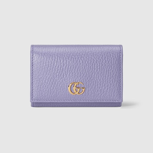 GG Marmont card case in lilac leather | GUCCI® Australia