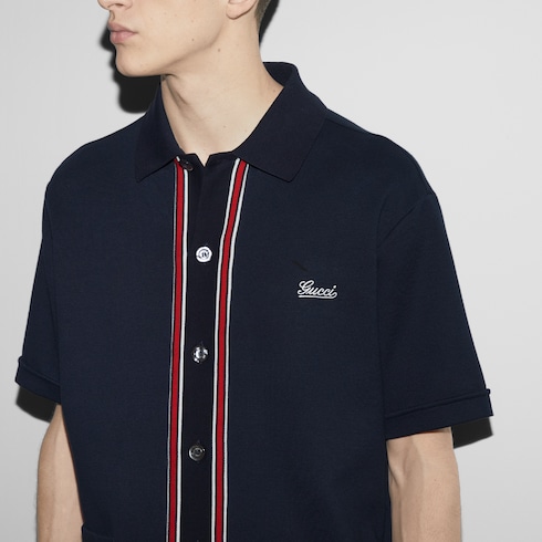 Cotton jersey polo shirt Detail 5