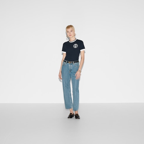 T-shirt en jersey de coton avec broderie