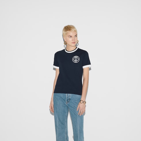 T-shirt en jersey de coton avec broderie