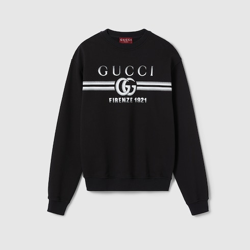 Sweat-shirt en jersey de coton à imprimé