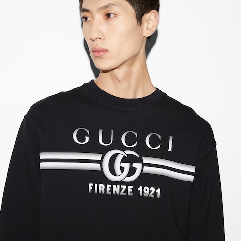 Sweat-shirt en jersey de coton à imprimé