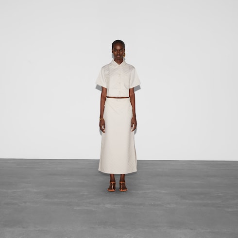 Bluse aus GG Baumwollgabardine