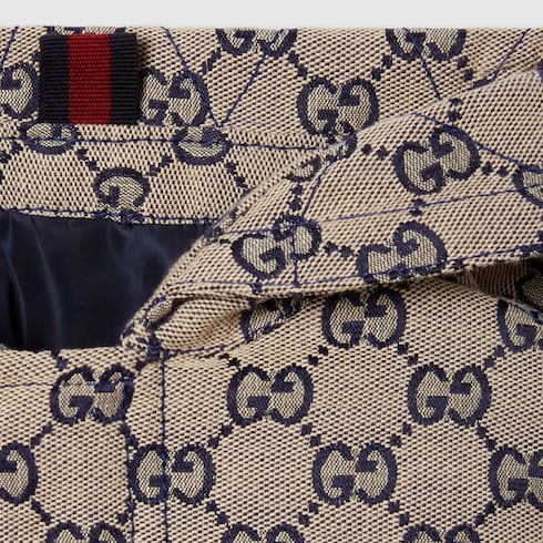Baby GG canvas hooded zip jacket