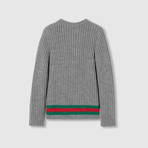 Maglia bambino in lana a coste