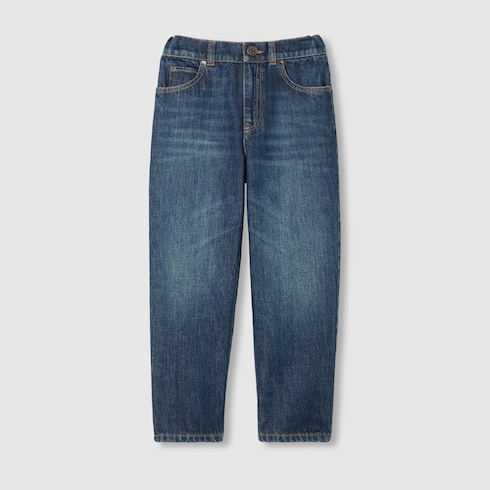 QA ®غوتشي |‎Children's denim pant in dark blue