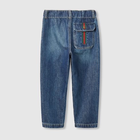 Children's denim pant with Web Detail 2