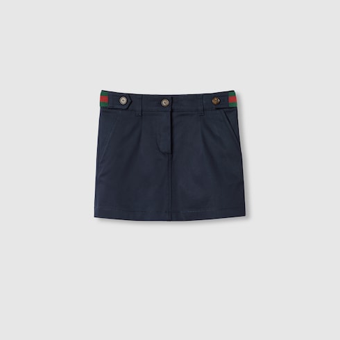 Falda infantil de gabardina de algodón