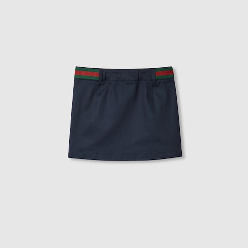 Falda infantil de gabardina de algodón