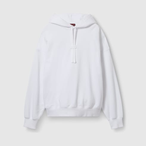 Cotton jersey hooded sweatshirt